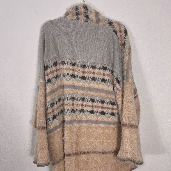 Free People Fair Weather Fuzzy Patterned Cardigan Sweater - Picture 5 of 7
